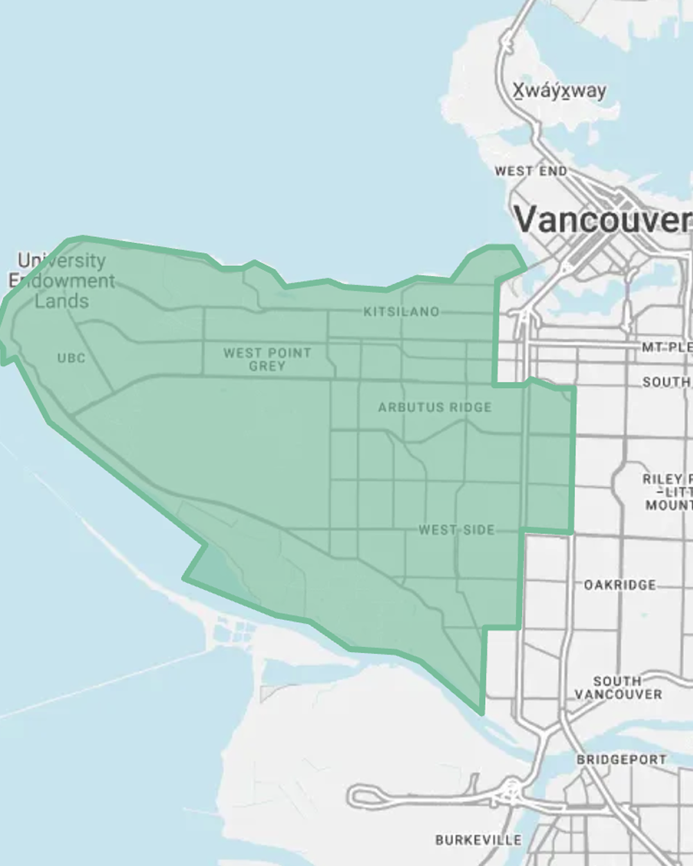 PCN 4 region on city map